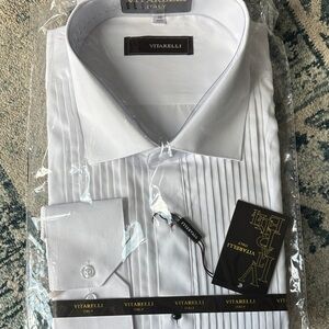 Men's VITARELLI From ITALY White Tuxedo Shirt 18/32/33